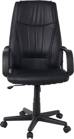 BF1410 Πολυθρόνα Γραφείου Διευθυντή Pu Μαύρο   1τμχ
