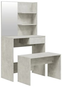 vidaXL Μπουντουάρ Σετ Γκρι Σκυροδέματος 74,5 x 40 x 141 εκ.