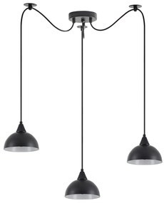 Φωτιστικό Οροφής SE21-BL-B10-BL3-MS3 ADEPT PENDANT Black Metal Shade + - Μέταλλο - 77-9054