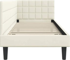 vidaXL Κρεβάτι Γωνίας Κρεμ 80 x 200 cm Βελούδο