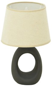 Επιτραπέζιο φωτιστικό Collie Inart Ε14 κεραμικό σε μαύρο-μπεζ Φ18x29εκ 18x18x29 εκ.