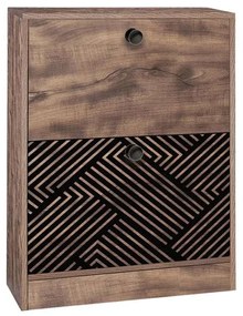 Παπουτσοθήκη 271-121-036 60x23,5x81cm Oak-Black Μελαμίνη