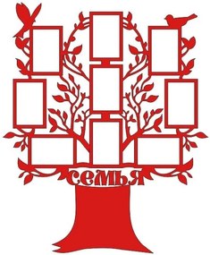 Σετ των 2 Intra απο ξύλο plywood 3mm-4mm πάχος – Φωτογραφικό Μοντάζ Οικογενειακό Δέντρο με ξύλο Πουλιών 30x30 cm INTRAVECTRY-MY552975