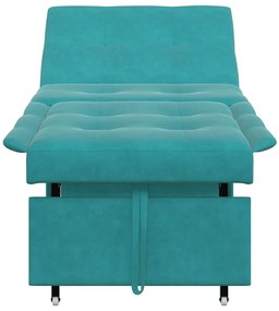 vidaXL Κρεβάτι καναπές Τιρκουάζ 194 x 67 x 82 εκ Βελούδο