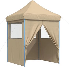 vidaXL Σκηνή Πάρτυ Μπεζ 200 x 200 x 306 εκ. Ύφασμα Όξφορντ
