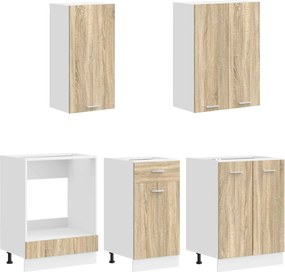 vidaXL Μονάδα κουζίνας LYON 5 pcs Sonoma Δρυς Επεξεργασμένο Ξύλο