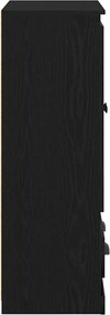 vidaXL Highboard Μαύρη Οξυά 60 x 35,5 x 103,5 εκ. Επεξεργασμένο Ξύλο