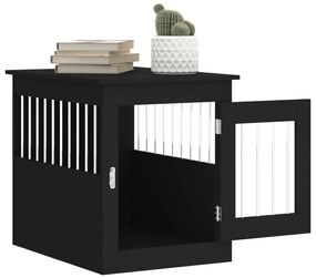 vidaXL Κλουβί Σκύλου Μαύρο 55 x 75 x 65 εκ. από Επεξεργασμένο Ξύλο