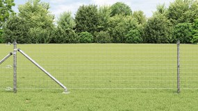 vidaXL Στηθαία με άκρη 52 τεμάχια Ø32 mm 80 cm Γαλβανισμένο χάλυβα