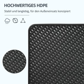 Βάση ομπρέλας 4 τεμαχίων, γεμιστό, 100 x 100 x 8 cm, Μαύρο