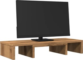 vidaXL Βάση Οθόνης Ρυθμιζ. Αρτισιανή Δρυς 60x24x10,5 εκ. Επεξεργ. Ξύλο