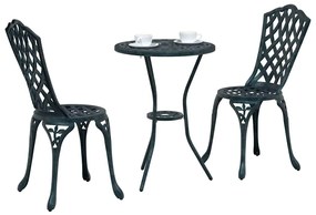 vidaXL 3 Τεμαχίων Σετ Bistro Κήπου Πράσινη Χυτοσίδηρος