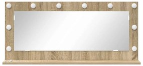 vidaXL Καθρέφτης τουαλέτας με καθρέφτη Δρύς Sonoma 100 x 45 x 18 εκ.