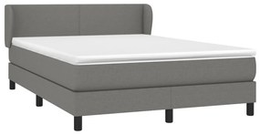 ΚΡΕΒΑΤΙ BOXSPRING ΜΕ ΣΤΡΩΜΑ ΣΚΟΥΡΟ ΓΚΡΙ 140X190 ΕΚ. ΥΦΑΣΜΑΤΙΝΟ 3126078