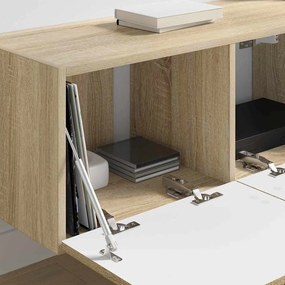 vidaXL Ντουλάπι Τηλεόρασης Τοίχου 2 pcs Σονόμα Επεξεργασμένο Ξύλο