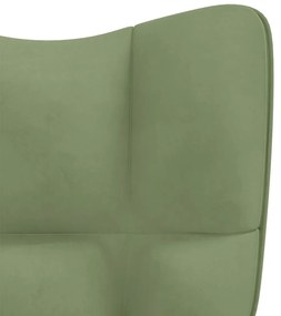 Πολυθρόνα Relax Ανοιχτό Πράσινο Βελούδινη - Πράσινο