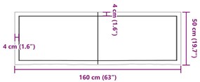 ΡΑΦΙ ΤΟΙΧΟΥ ΣΚΟΥΡΟ ΓΚΡΙ 160X50X4 ΕΚ. ΕΠΕΞΕΡΓ. ΜΑΣΙΦ ΞΥΛΟ ΔΡΥΟΣ 363832