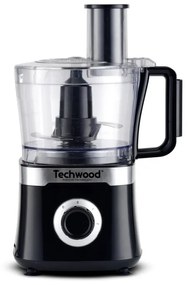 Επεξεργαστής τροφίμων Techwood TRO-6856, 800W, 1,5L, 2 ταχύτητες, Λειτουργία παλμών, Αντιολισθητικά πόδια, Μαύρο