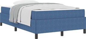 vidaXL Σκελετός Κρεβατιού με στρώμα Μπλε 120 x 200 cm ύφασμα