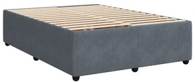 ΚΡΕΒΑΤΙ BOXSPRING ΜΕ ΣΤΡΩΜΑ ΣΚΟΥΡΟ ΓΚΡΙ 140X200 ΕΚ. ΒΕΛΟΥΔΙΝΟ 3285645