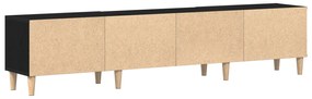 vidaXL Ντουλάπι τηλεόρασης Μαύρο Δρυς 180x31,5x40 εκ Επεξεργασμένο ξύλο