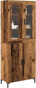 vidaXL Highboard 2 pcs Παλαιό ξύλο 69,5 x 34 x 180 εκ.
