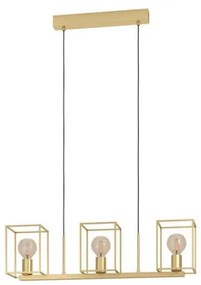 Eglo Cumiole Μοντέρνο Κρεμαστό Φωτιστικό Τρίφωτο με Ντουί E27 σε Χρυσό Χρώμα 900399