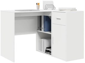 vidaXL Γωνιακό γραφείο Λευκό 102 x 50 x 75 εκ Επεξεργασμένο ξύλο