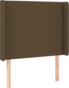 vidaXL Κρεβάτι Boxspring με Στρώμα Σκούρο Καφέ 80x200 εκ. Υφασμάτινο
