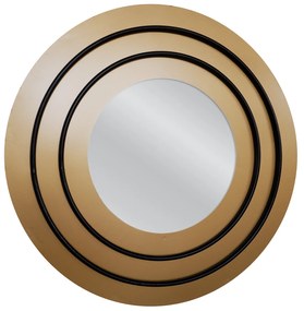 Καθρέπτης Τοίχου CHUBB Χρυσό Μέταλλο/Γυαλί 60x2x60cm