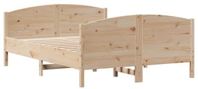 vidaXL Σκελετός Κρεβατιού Χωρίς Στρώμα 150x200 εκ Μασίφ Ξύλο Πεύκου