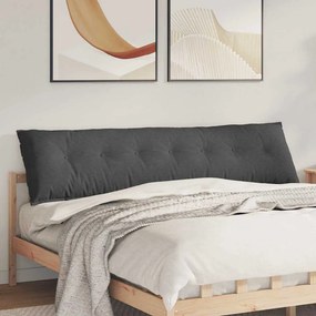 vidaXL Μαξιλάρι Πλάτης Σκούρο Γκρι 200 x 50 x 19 cm
