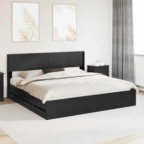 vidaXL Καλάθι με αποθήκη και κεφαλάρι Μαύρο 180 x 200 cm