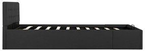 vidaXL Πλαίσιο Κρεβατιού με Αποθ. Χώρο Σκούρο Γκρι 120x200 εκ. Ύφασμα