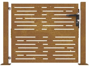 vidaXL Πόρτα Κήπου Τετράγωνη 100x100 εκ. από Ατσάλι Corten