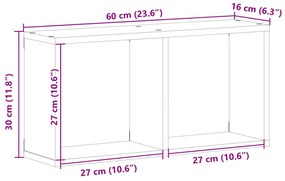 ΝΤΟΥΛΑΠΙ ΤΟΙΧΟΥ ΜΑΥΡΟ 60X16X30 ΕΚ. ΑΠΟ ΕΠΕΞΕΡΓΑΣΜΕΝΟ ΞΥΛΟ 854878