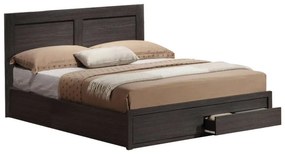 Κρεβάτι Capri HM665.01 Με 2 Συρτάρια Για Στρώμα 120x200cm Μελαμίνη Zebrano Ημίδιπλο Μελαμίνη