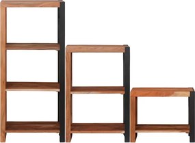 vidaXL Ράφι Βιβλίων 6 επιπέδων 3 τμχ. 50 x 30 x 110 εκ Καφέ