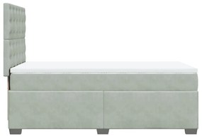 ΚΡΕΒΑΤΙ BOXSPRING ΜΕ ΣΤΡΩΜΑ ΑΝΟΙΧΤΟ ΓΚΡΙ 80X200 ΕΚ. ΒΕΛΟΥΔΙΝΟ 3293074