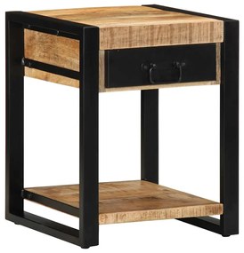 Side Table 40x40x50 cm Στερεό ακατέργαστο ξύλο Mango - Καφέ