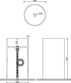 Karag 45D White Matt - Επιδαπέδιος Νιπτήρας