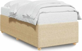 vidaXL Πλαίσιο κρεβατιού χωρίς στρώμα Κρέμα 80x200 cm Ύφασμα