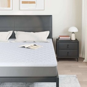 vidaXL Κουβέρτα Καρύδας Λευκό 180 x 200 cm Ζακάρ ύφασμα