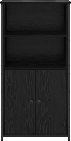 vidaXL Highboard Μαύρη Οξυά 62 x 36 x 121,5 εκ Επεξεργασμένο ξύλο