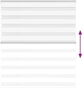 vidaXL Ζέβρα τυφλή Καφέ Πλάτος υφάσματος 130,9 εκ. Πολυεστέρας