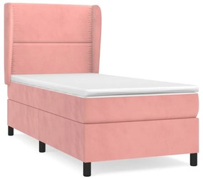 ΚΡΕΒΑΤΙ BOXSPRING ΜΕ ΣΤΡΩΜΑ ΡΟΖ 90X200 ΕΚ. ΒΕΛΟΥΔΙΝΟ 3129134