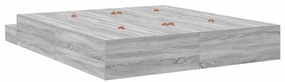 vidaXL Κρεβάτι με αποθηκευτικό χώρο Γκρι sonoma 236.5 x 180 x 31.5 εκ