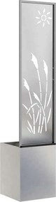 vidaXL Οθόνη Ιδιωτικότητας Κήπου Ασημί 32 x 32 x 150 εκ