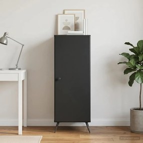vidaXL Πλαϊνό γραφείο Μαύρο 33 x 34,5 x 90 εκ Επεξεργασμένο Ξύλο