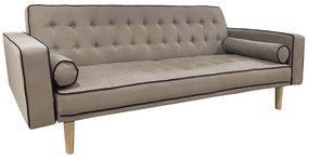 Καναπές Κρεβάτι Τριθέσιος ArteLibre AUBREY Καφέ Ύφασμα 224x88x84cm